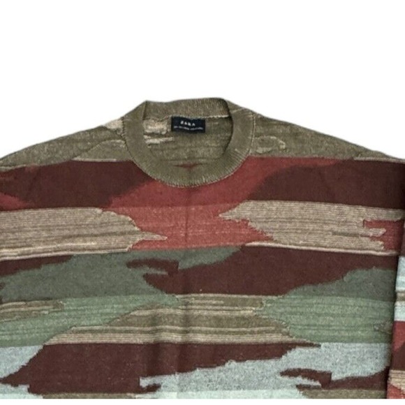 ZARA‎ Mens Patterned Sweater Jacquard Jumper PULLOVER L - Picture 4 of 4
